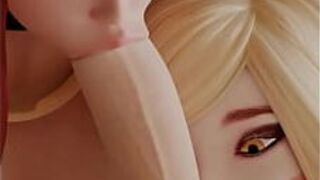 Акали и ари делают минет в Лиге легенд - порно видео